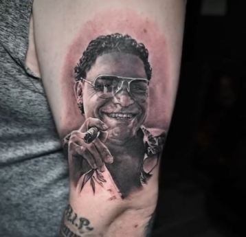 Memorial Portrait, Portraiture, Realism Tattoo, Loved one, black and grey