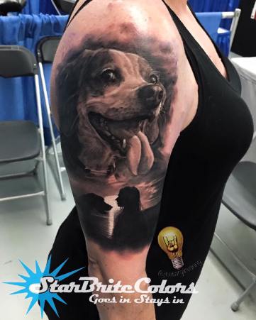 Black And Grey Dog Portrait