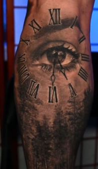 black and grey eye tattoo 2