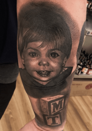 Black and Grey Child Portrait