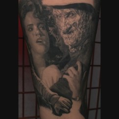 Black and Grey Realism Freddy Cruger Sleeve