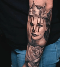 Crown Clown Female Portrait