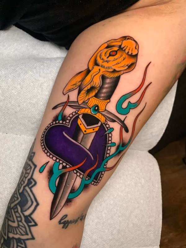 Lucky Dagger and Heart