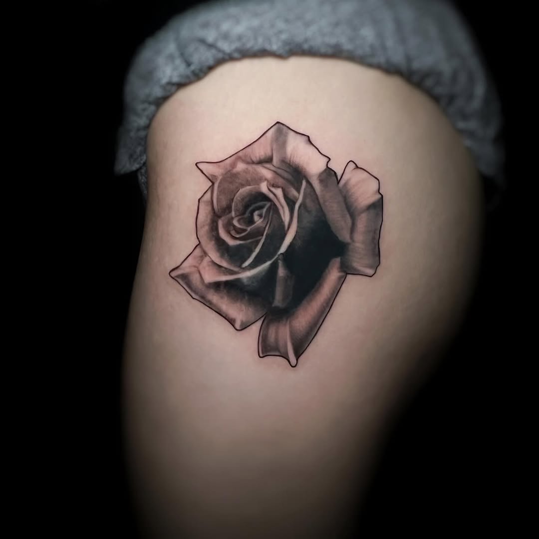 Start of a bigger rose piece for my (not so) baby niece 🥀