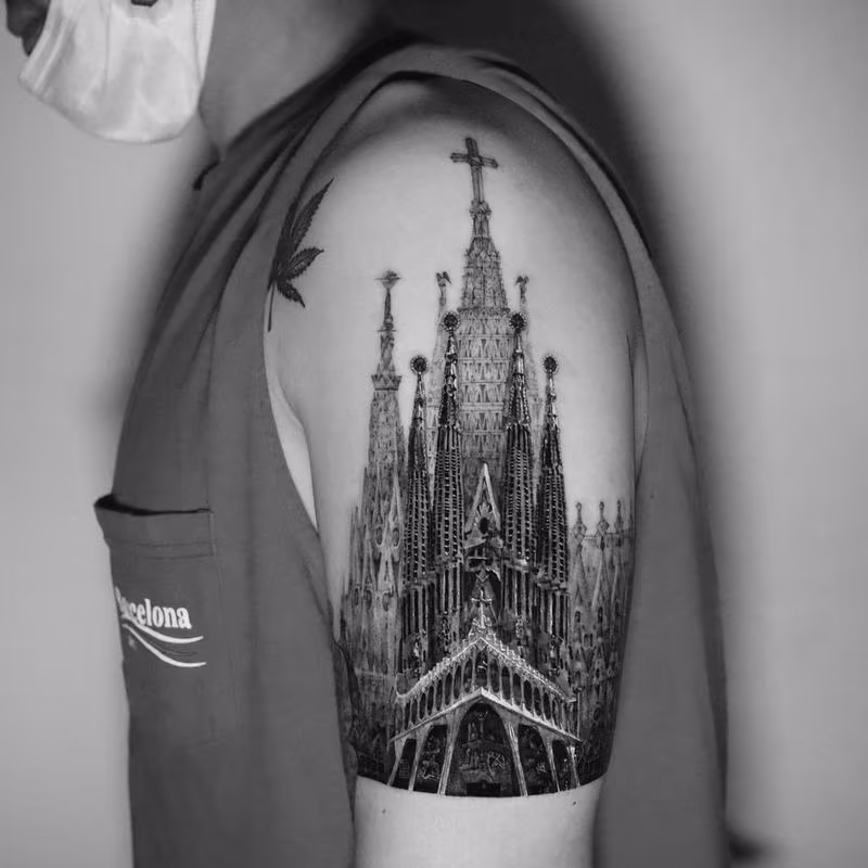 Sagrida Familia Church Tattoo