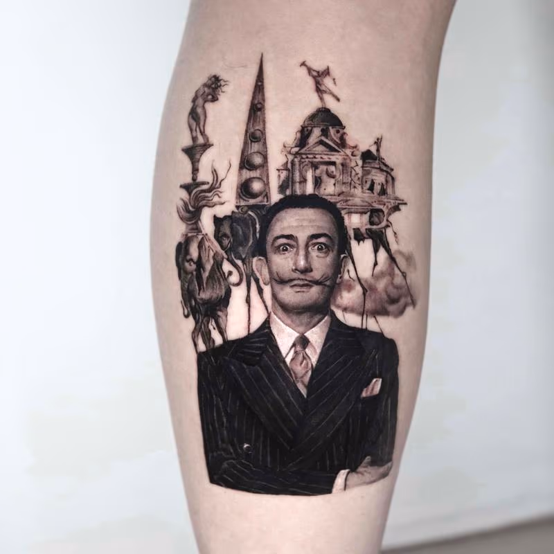 Salvador Dali Tattoo