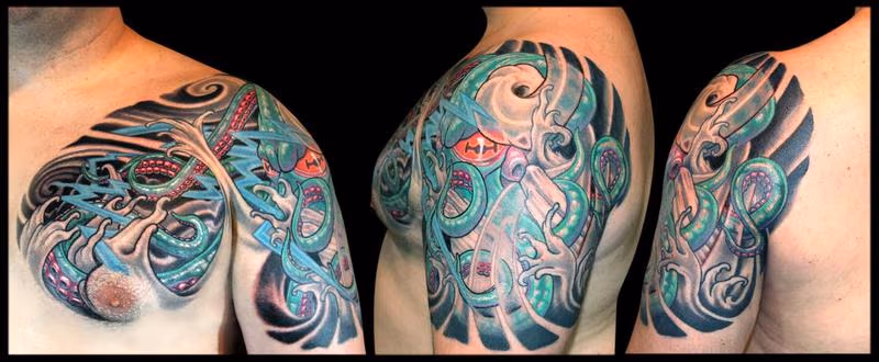 Octopus, Wind, Waves and Lightning