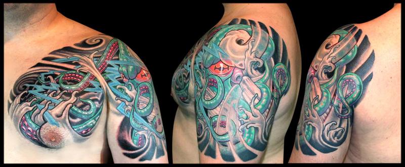 Octopus, Wind, Waves and Lightning