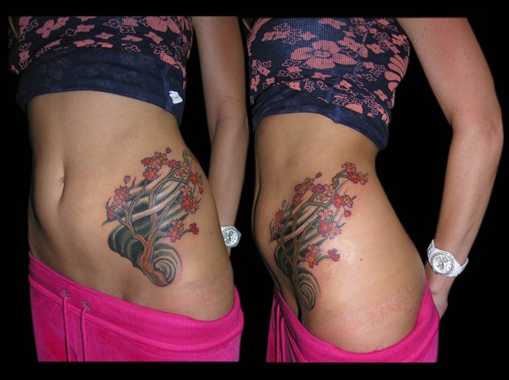 Cherry Blossom Tree Coverup  Full Body View