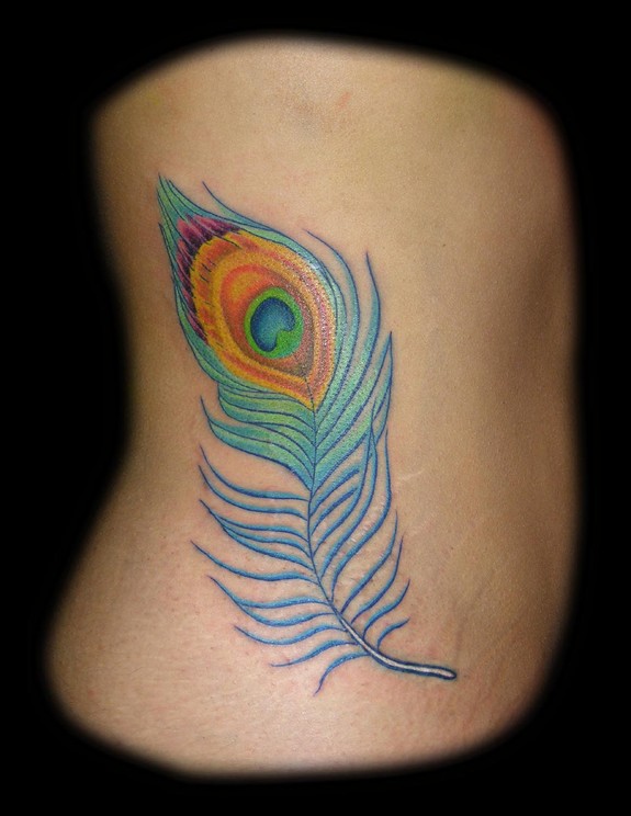 Vibrant Peacock Feather