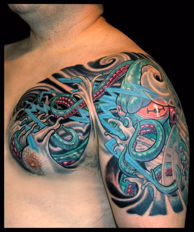 Octopus, Wind, Waves and Lightning