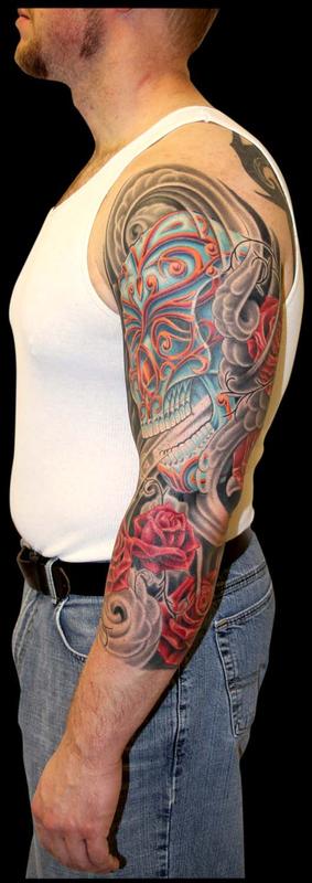 Skull, Wind and Roses