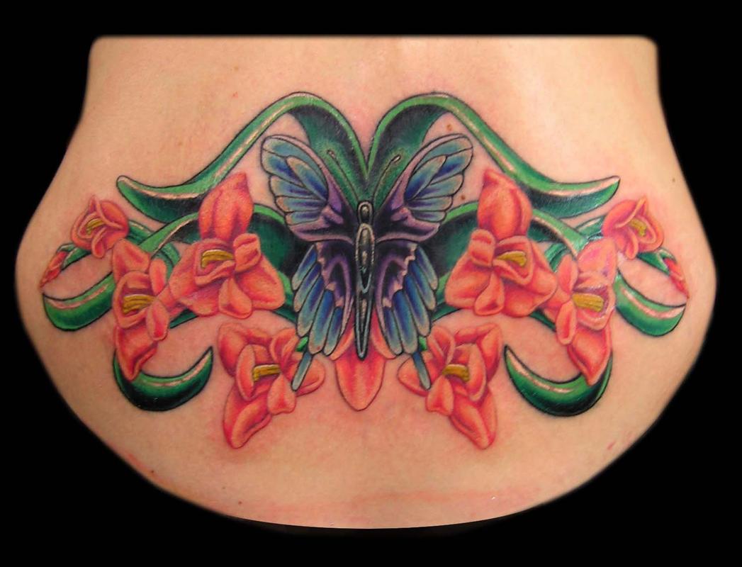 Butterfly and Gladiolus
