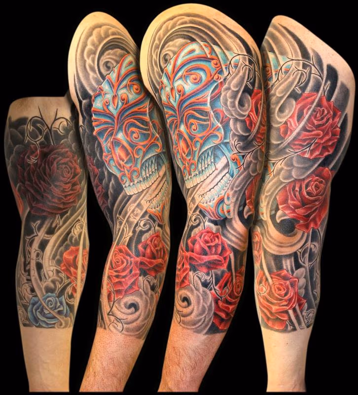 Skull, Wind and Roses
