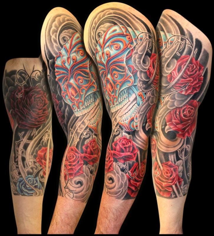 Skull, Wind and Roses