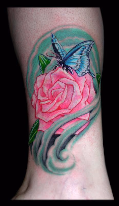 Butterfly and Rose