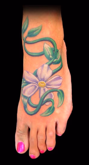 Flower with vines