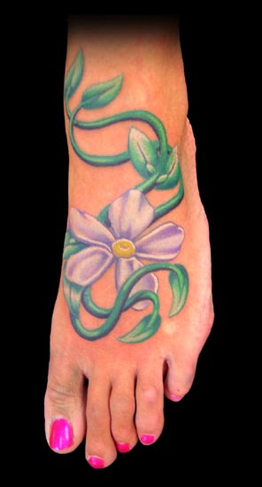 Flower with vines