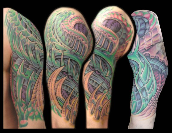 Bio- Organic / Mech Half -Sleeve Panoramic