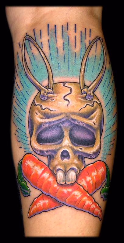 Rabbit Skull and Crossed Carrots