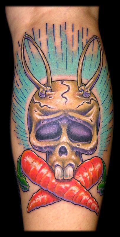 Rabbit Skull and Crossed Carrots