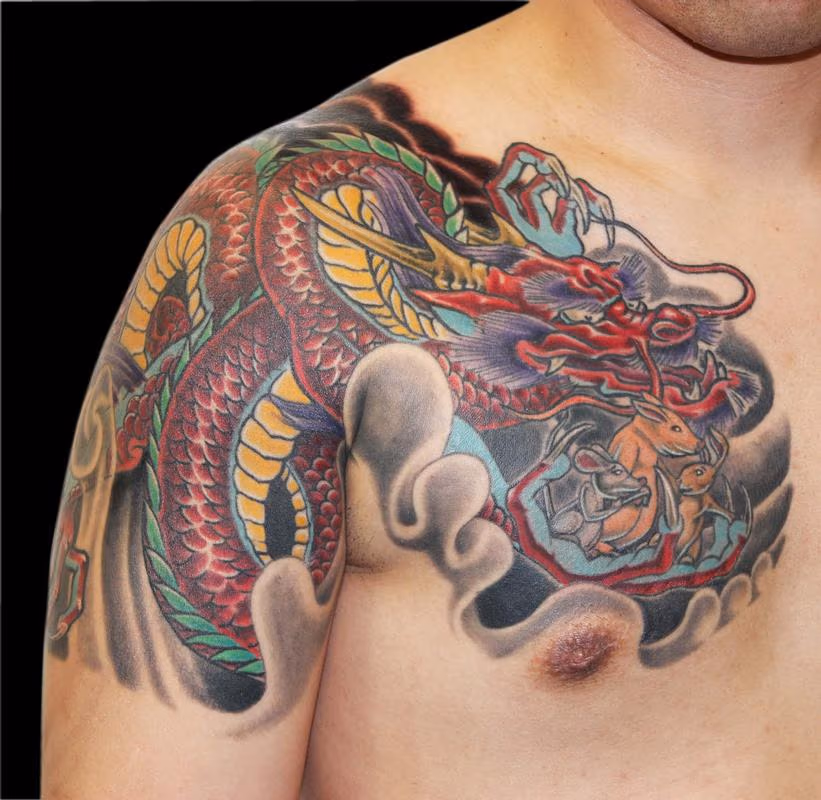 Asian Dragon and Chinese Zodiac Animals