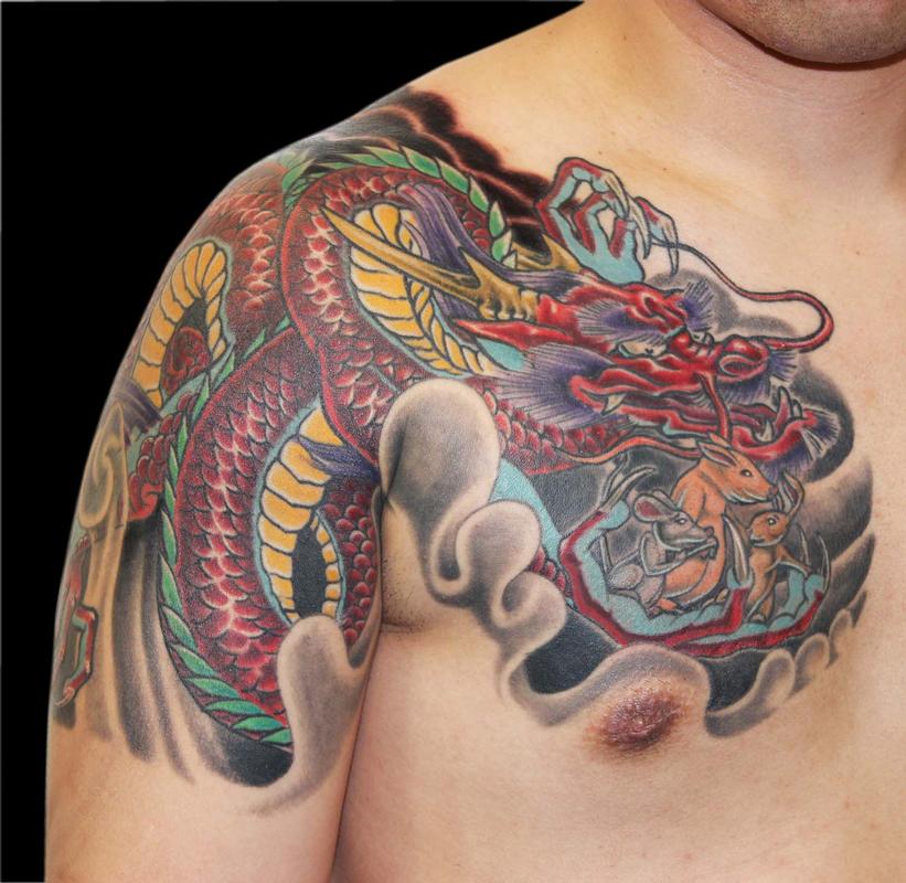 Asian Dragon and Chinese Zodiac Animals