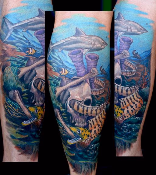 Eel and skull