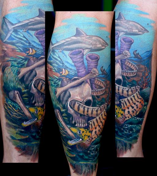 Eel and skull