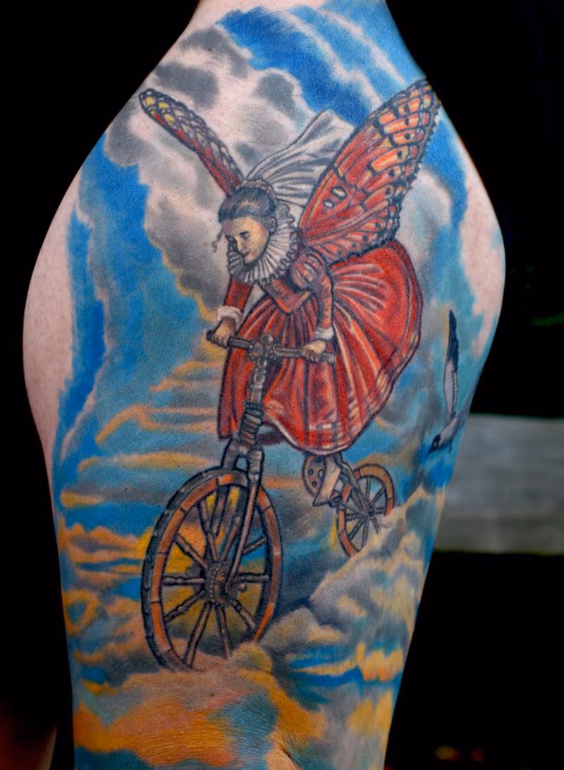 Bicycle cloud surfing