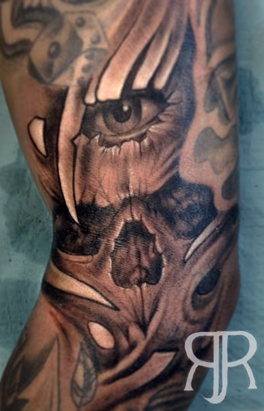 Freehand Skull and Eyeball