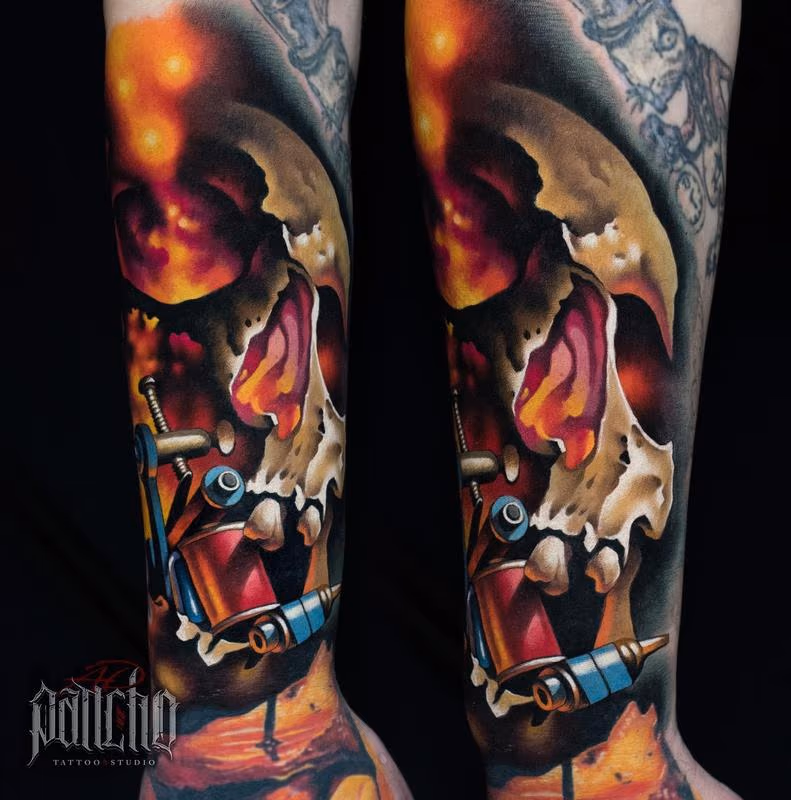 Skull Tattoo Machine