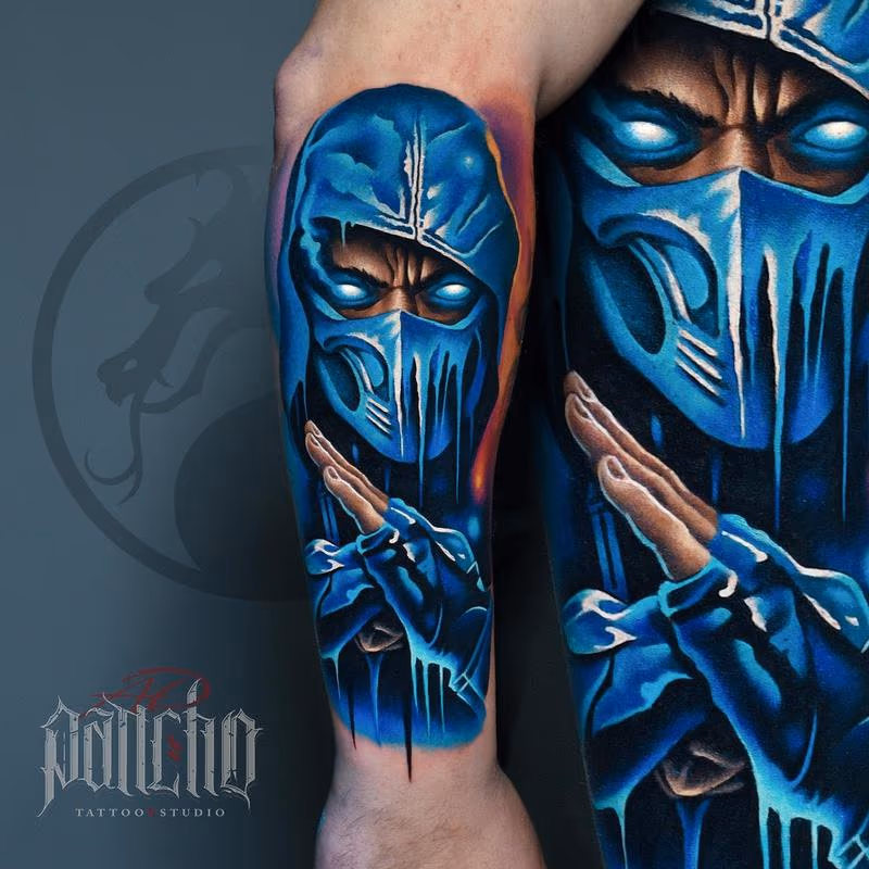 Sub Zero Mortal Combat Tattoo