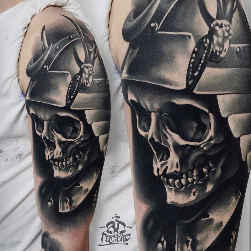 Samurai Skull Tattoo