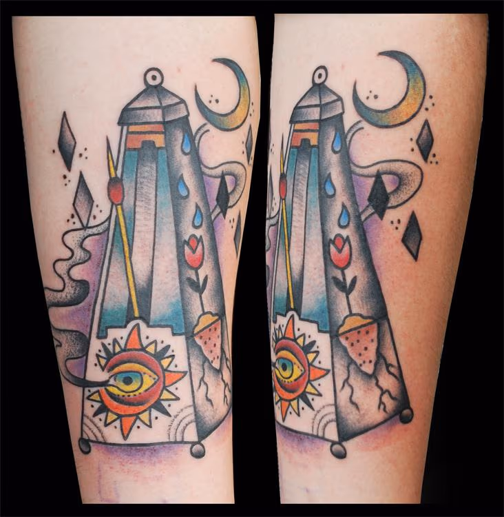 Traditional Metronome Tattoo