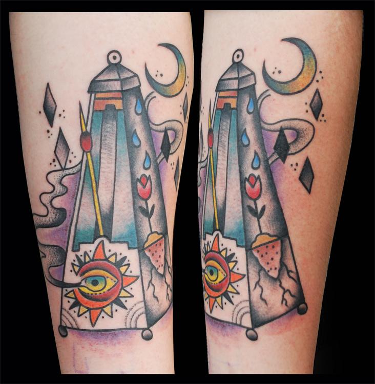 Traditional Metronome Tattoo