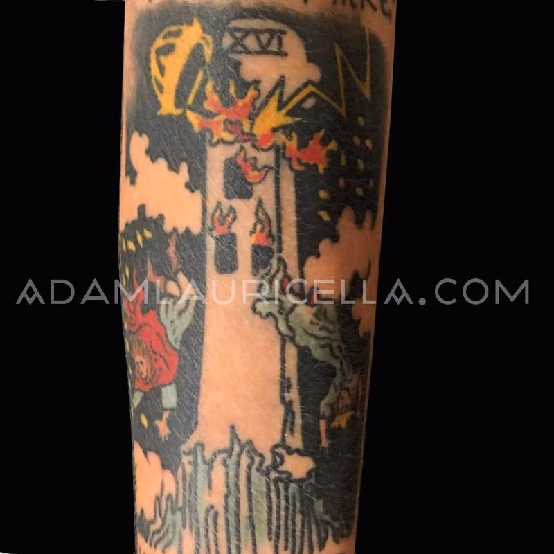 The Tower Card Tattoo