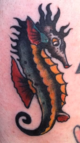 Traditional Seahorse Tattoo