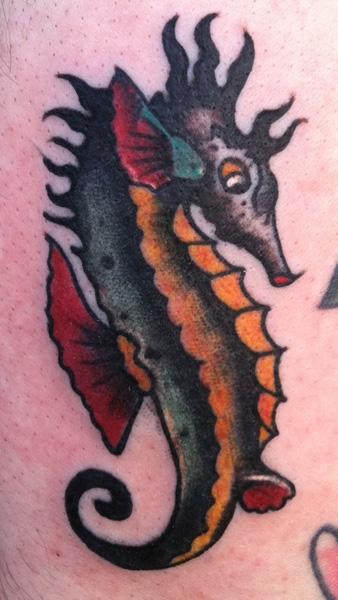 Traditional Seahorse Tattoo