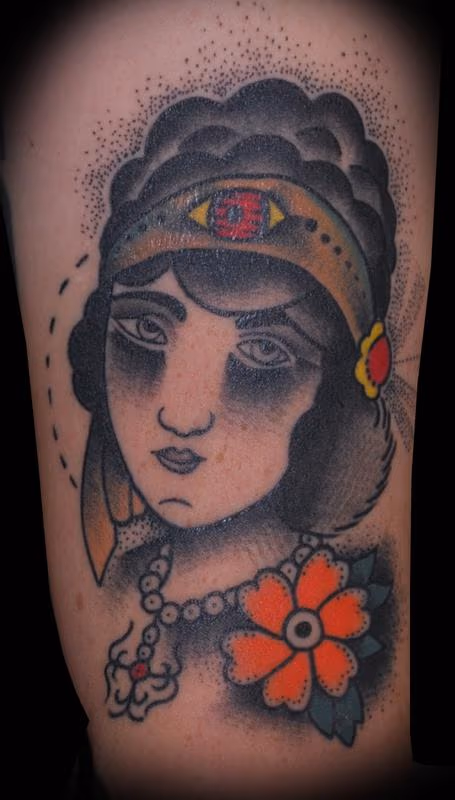 All Seeing Gypsy Tattoo
