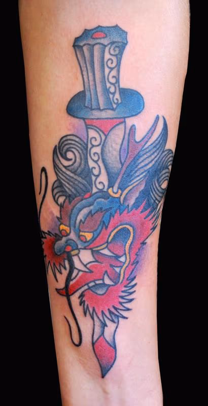 Sailor Jerry Dagger and Dragon Tattoo