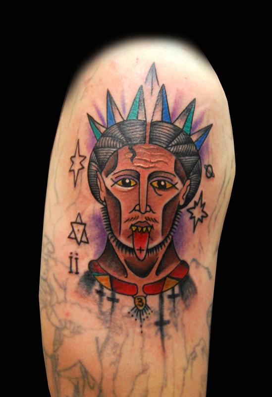 Folk Jesus Tattoo
