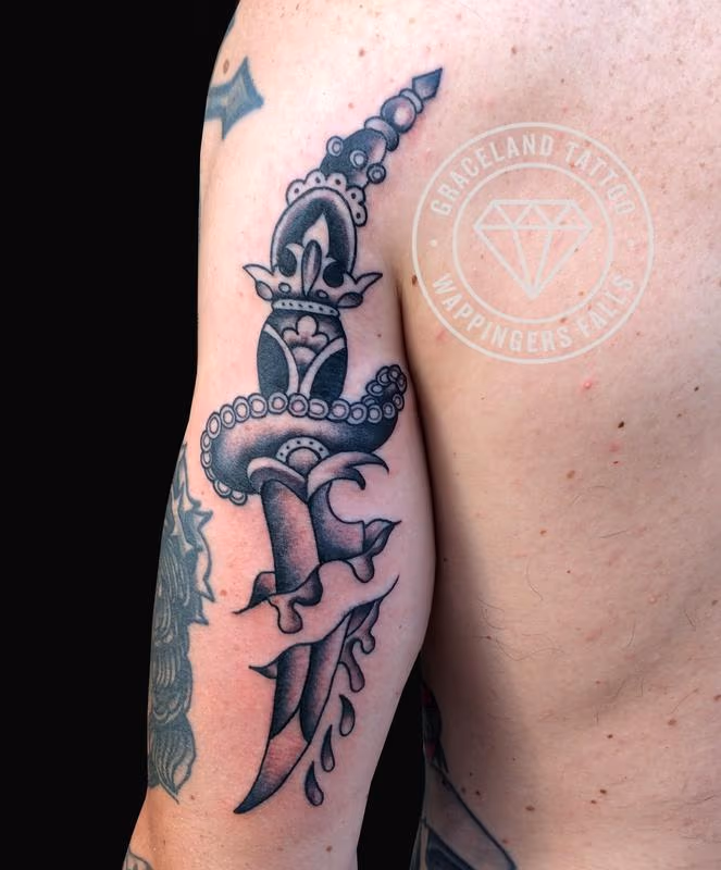 Black Dagger Tattoo