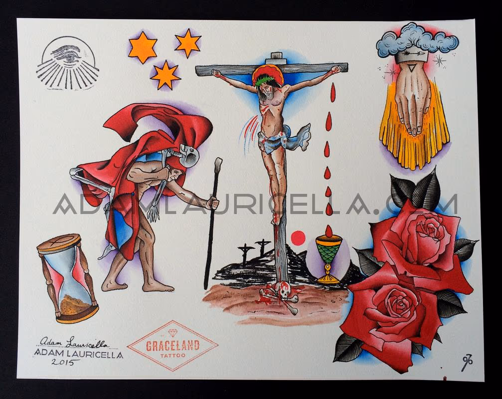 Crucifixion Tattoo Flash