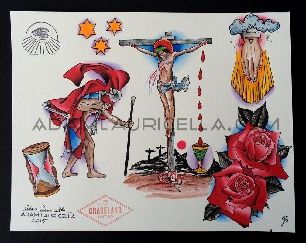 Crucifixion Tattoo Flash
