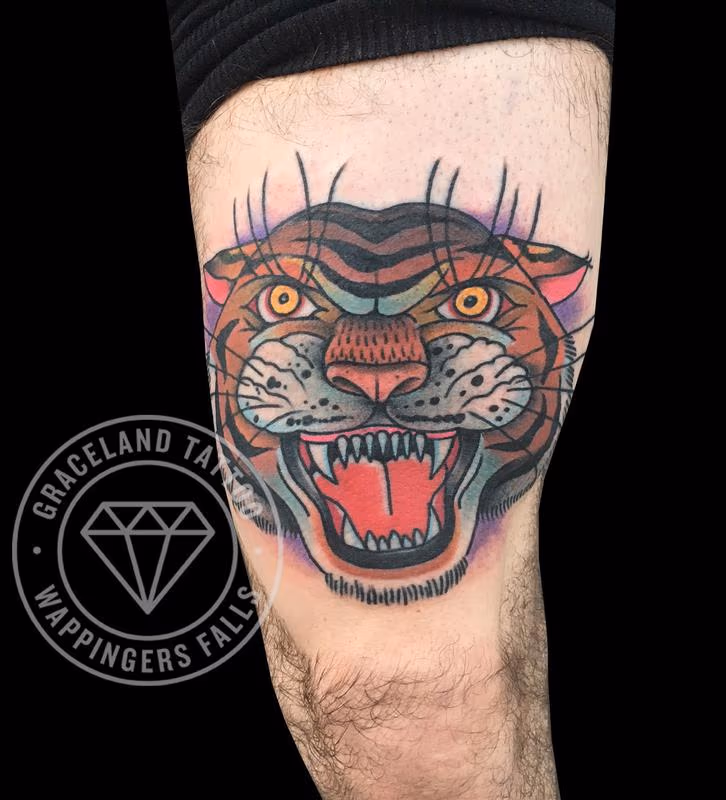 Traditional Tiger Tattoo
