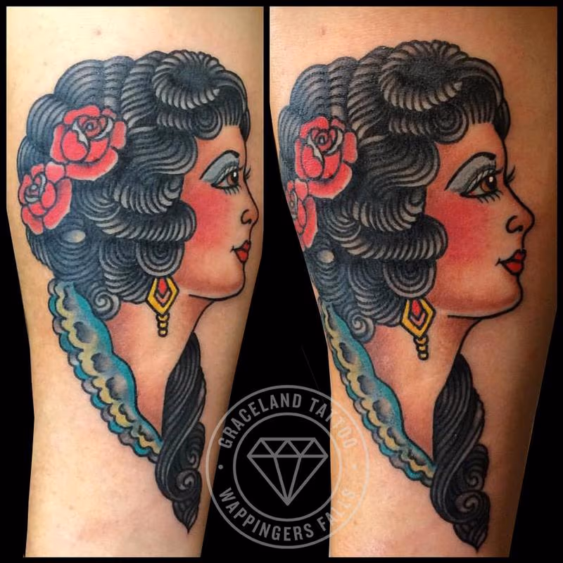 Traditional Cameo Tattoo