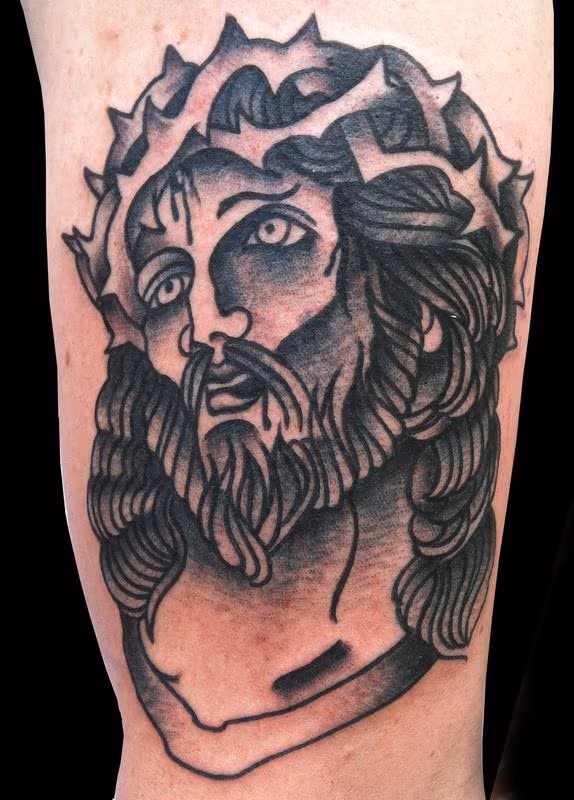 Traditional Jesus Tattoo