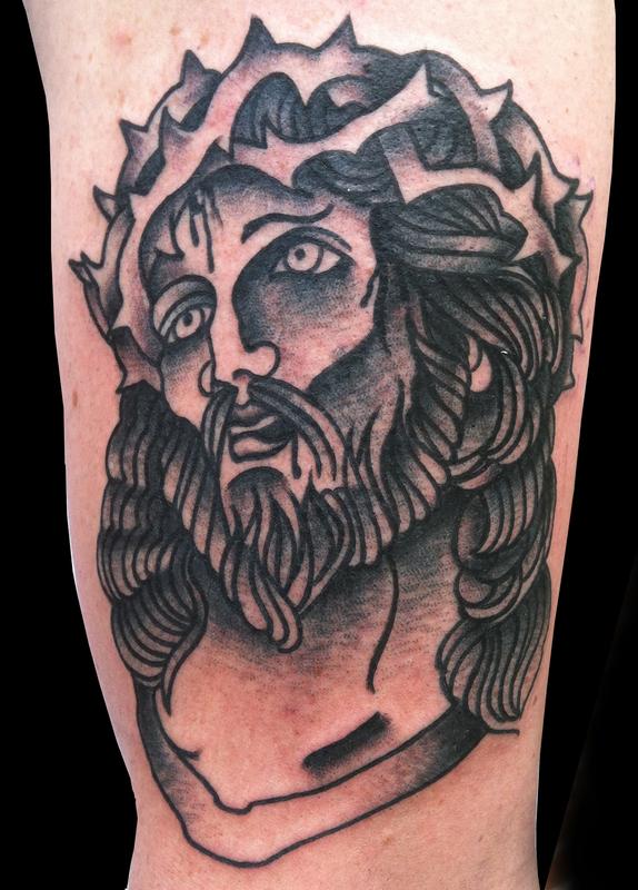 Traditional Jesus Tattoo