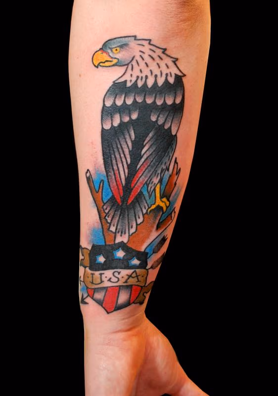 Traditional Eagle and USA Shield